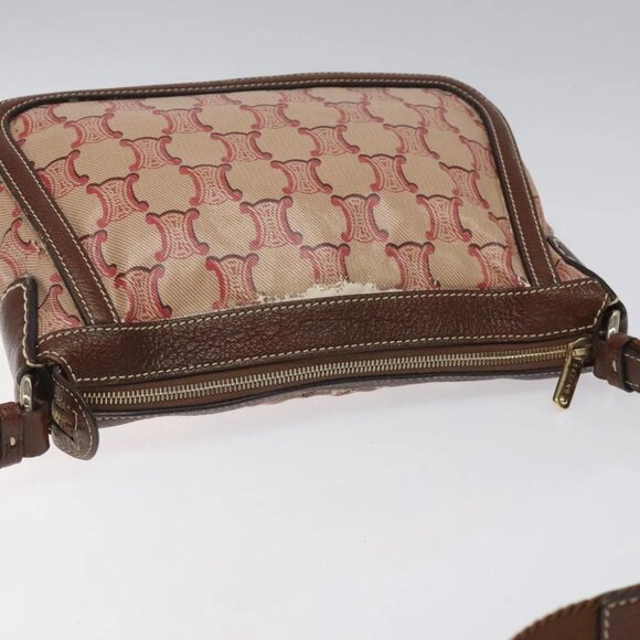 CELINE Macadam Canvas Shoulder Bag Red Auth 114905 - Picture 7 of 15